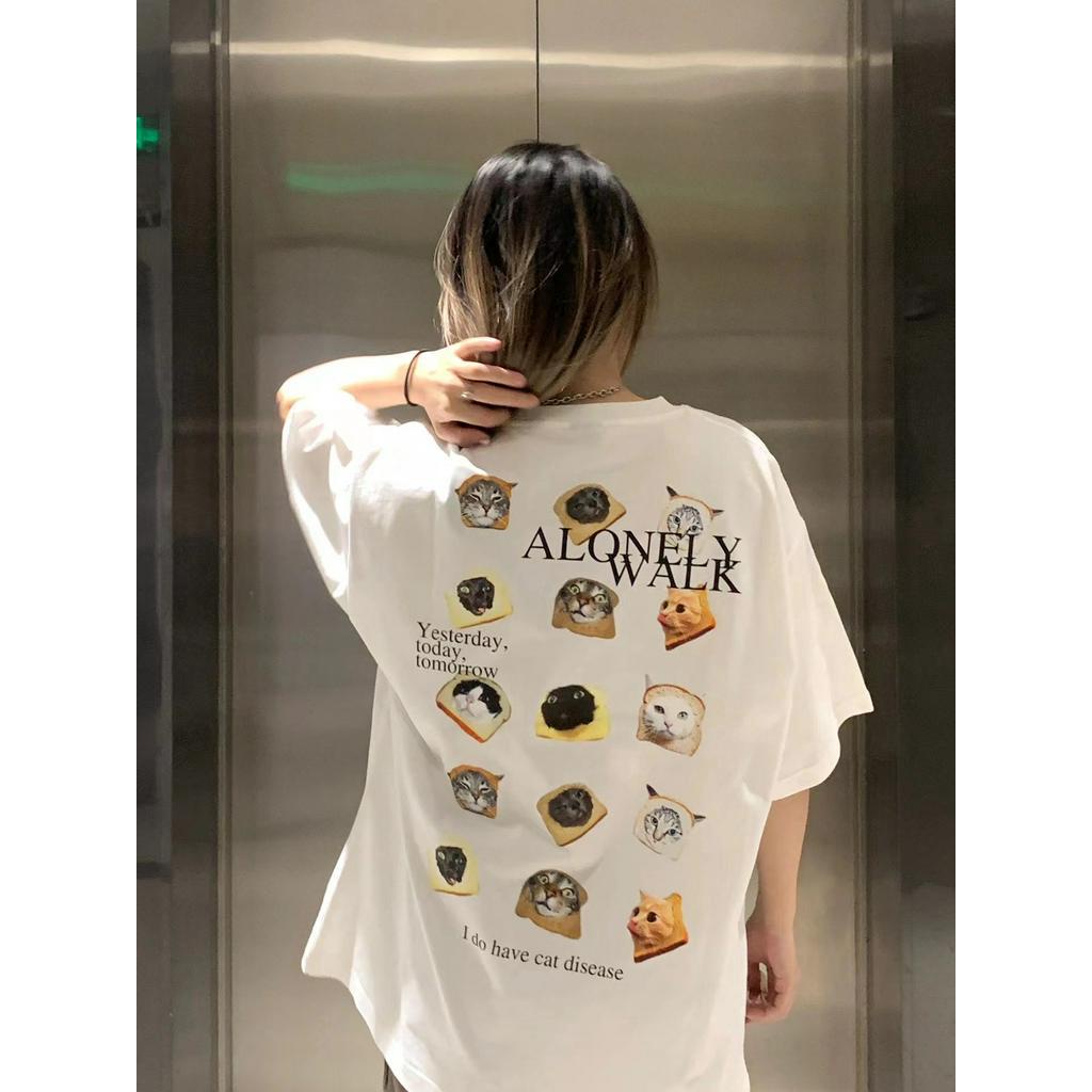 61842 Áo Thun Tay Ngắn Cotton Tinh Khiết In