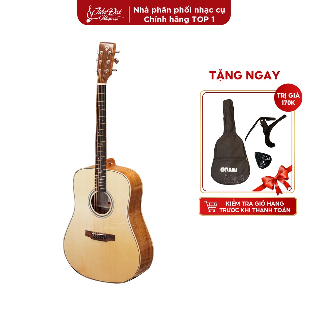 Đàn Guitar Acoustic VALOTE VA-102F - GUITAR Đệm Hát Gỗ Vân Sam Cao Cấp - Độ Ngân Tốt - Full phụ kiện