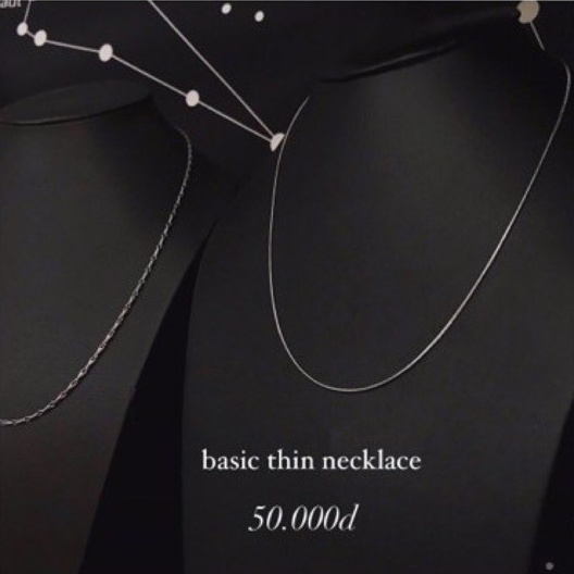 Dây chuyền mì titan trơn mảnh: nhẹ và bền. Không đen gỉ bay màu không dị ứng da. Bảo hành trọn đời.