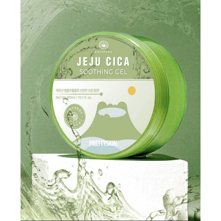 Gel dưỡng da rau má Pretty Skin soothing gel, đa năng chiết xuất rau má mát lành 300ml