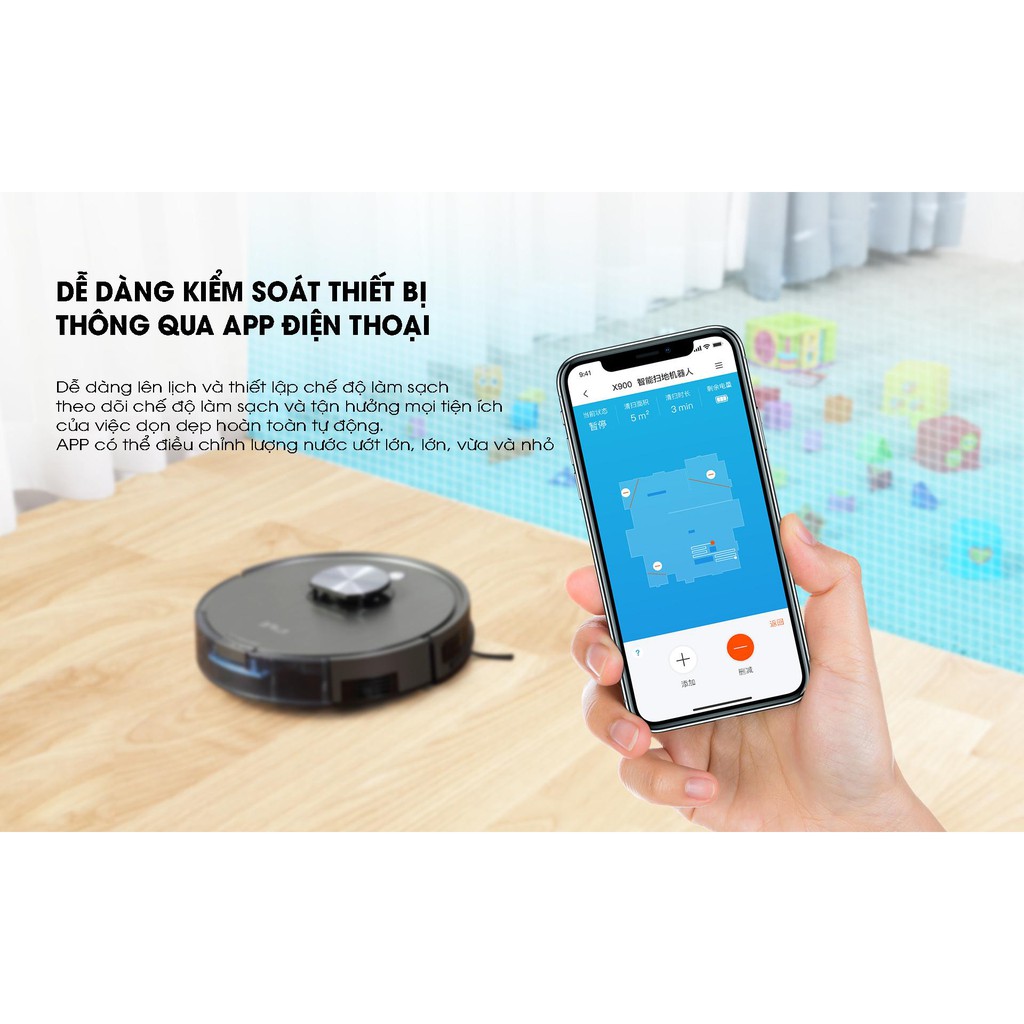 ROBOT LAU NHÀ HÚT BỤI ILIFE X900 - THƯƠNG HIỆU Ecovacs - HÀNG MỚI 100% [BẢO HÀNH 2 NĂM]