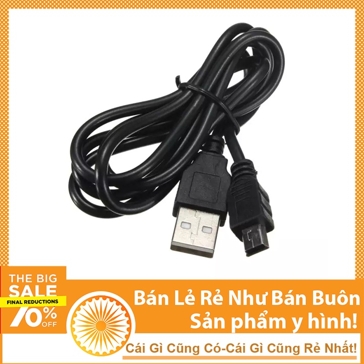 Dây Cáp USB A Sang Mini USB 50cm Màu Đen