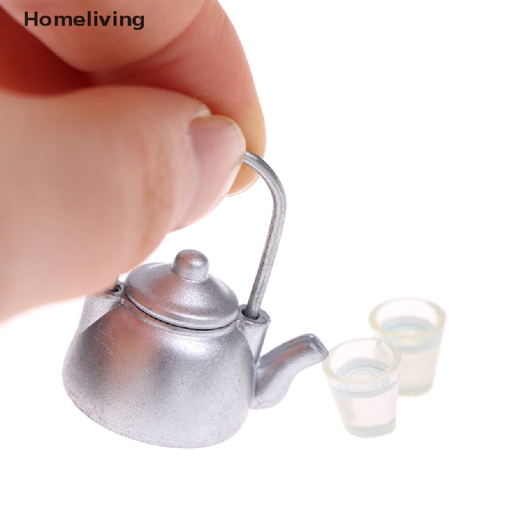 Bộ 3 Mô Hình Ấm Trà Mini Trang Trí Nhà Búp Bê