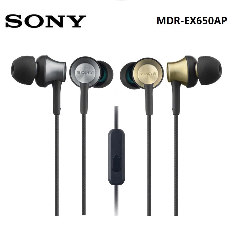 Tai nghe kim loại nhét tai chính hãng Sony EX650AP có mic cho XPERIA 1 10 Plus XZ1 XZ2 XZ3 Premium X XA1 XA2 XZS