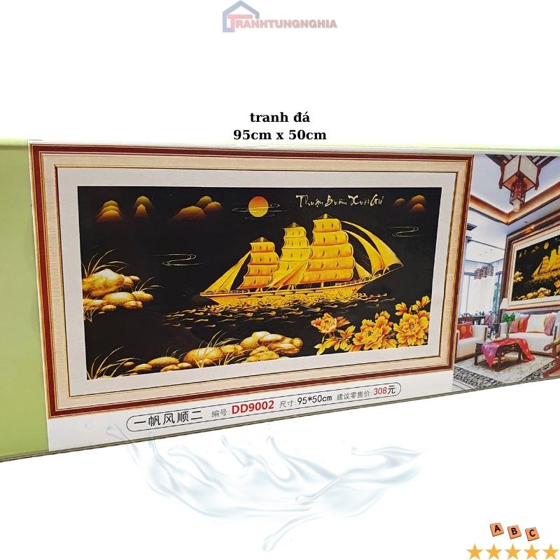 Tranh đính đá, tranh thêu chữ thập thuận buồm xuôi gió
