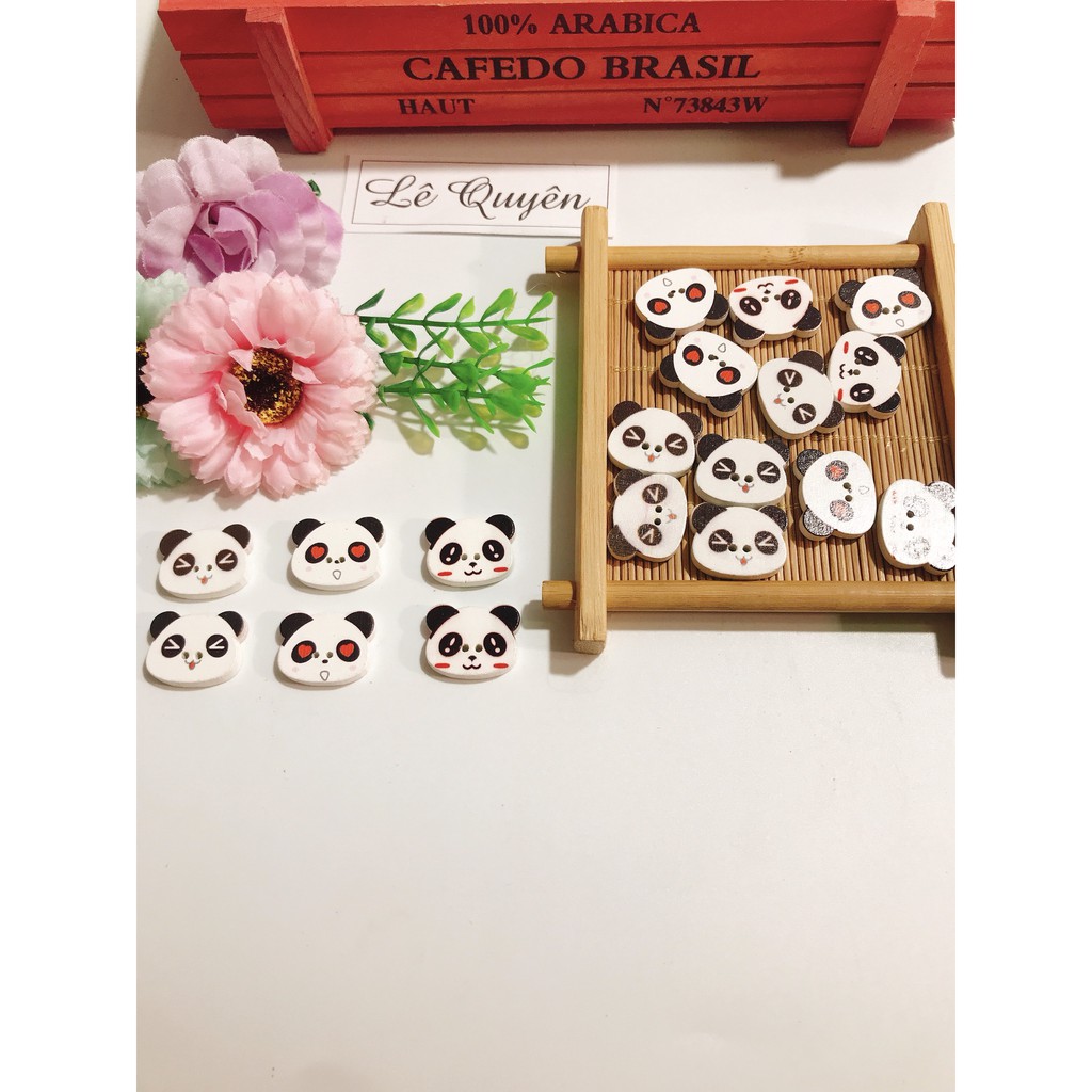 Cúc gấu trúc (10 cái)