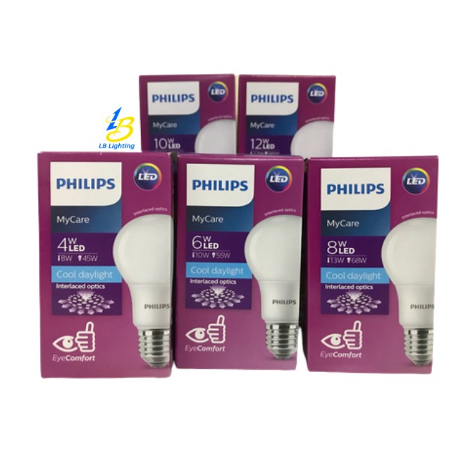 Bóng đèn led bulb búp Mycare A60 tròn Philips chính hãng, ánh sáng dịu nhẹ mắt - Lê Bùi Lighting