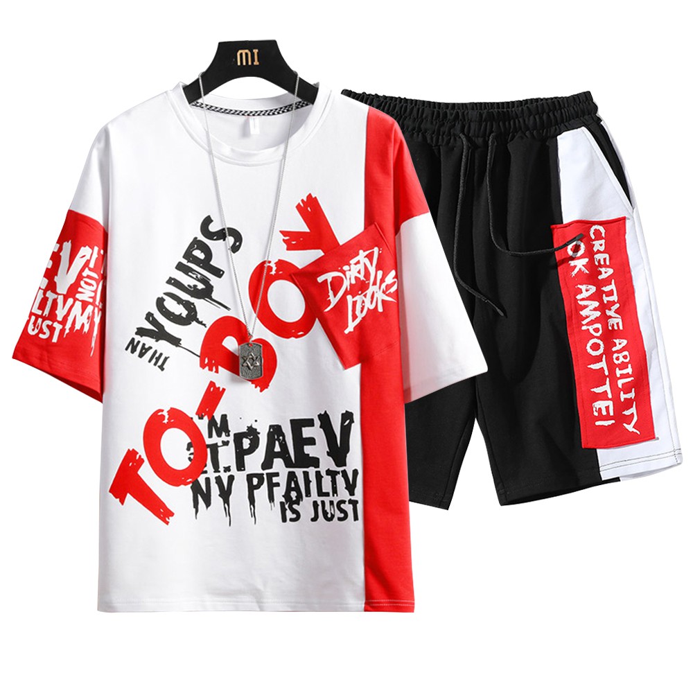 Bộ Quần Áo Thun Nam Thể Thao Mùa Hè TO-BOY Ngắn Tay Phối Quần Shorts Đùi ZENKODLMEN SET NAM 9000033C3