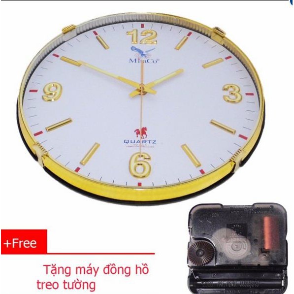 Đồng hồ treo tường Mitaco (M133) 34cm + tặng máy đồng hồ