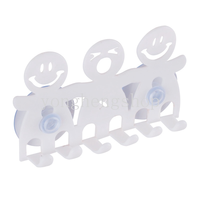 Giá Đỡ Bàn Chải Đánh Răng Gắn Tường 5 Vị Trí Hình Mặt Cười Dễ Thương