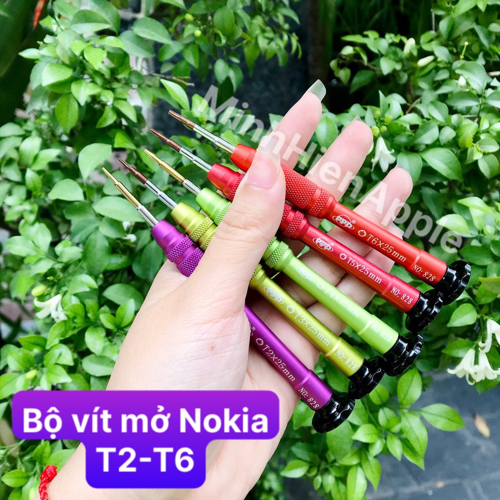 Bộ vít mở điện thoại Nokia, vít T2 T3 T4 T5 T6 đầu có nam châm hít ốc