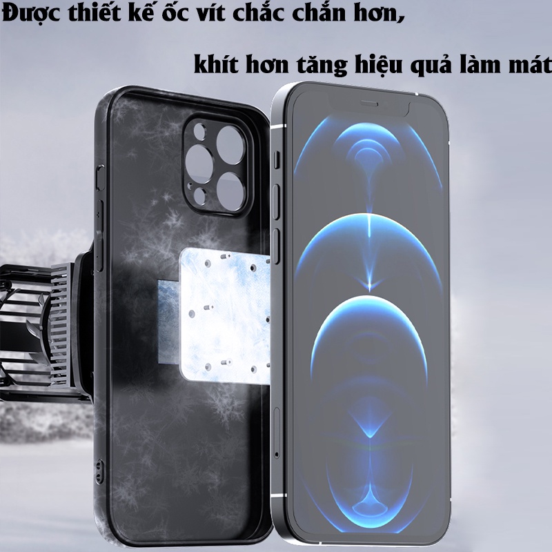 Quạt tản nhiệt sò nóng lạnh có pin DL12 - Quạt siêu lạnh có đèn LED hiển thị nhiệt độ dành cho điện thoại FTMOBILE