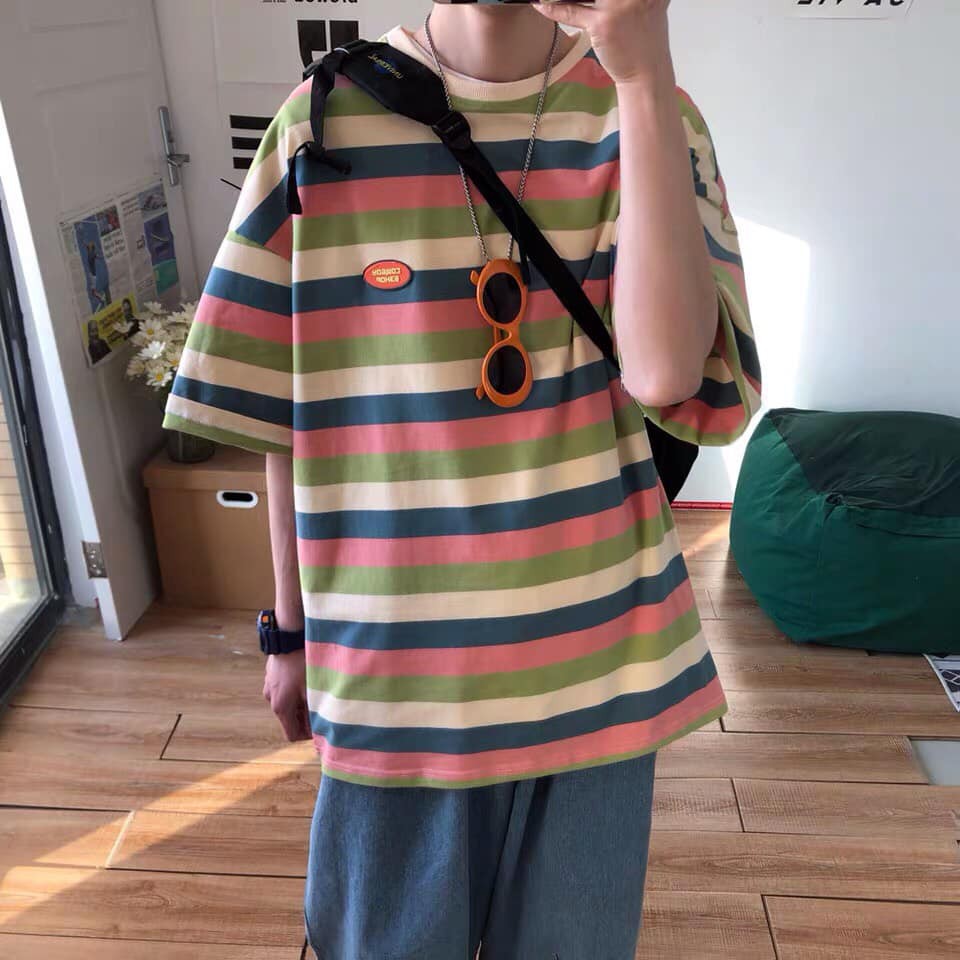 Áo thun unisex loang màu freesize giao ngẫu nhiên.