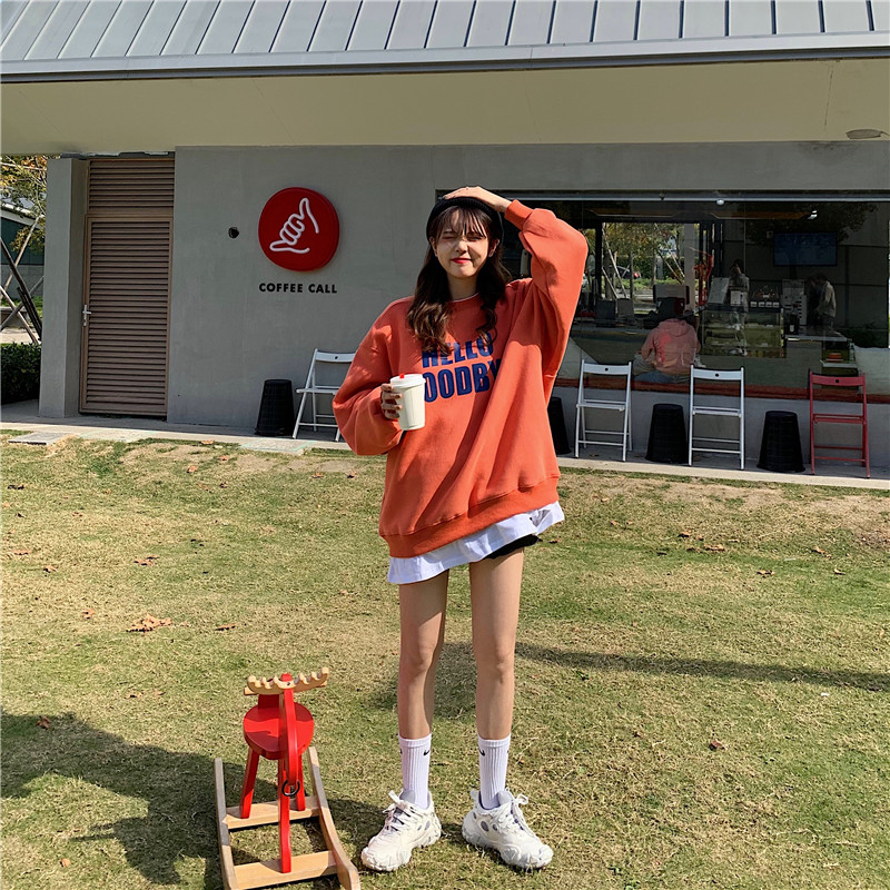 Áo sweater thời trang tay dài thiết kế giả 2 lớp cá tính theo phong cách Hàn Quốc | BigBuy360 - bigbuy360.vn