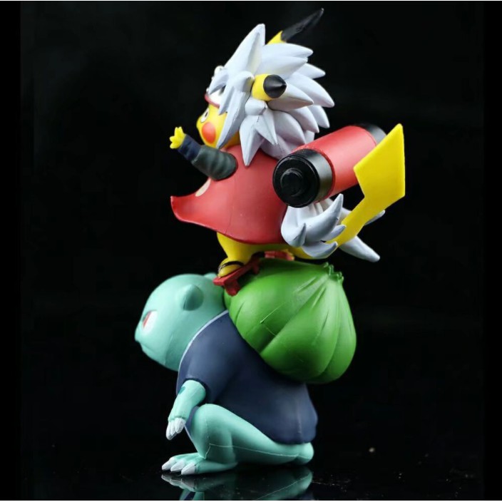 Mô hình Pokeqon Naruto Cóc Jiraiya Pikachiu 14cm