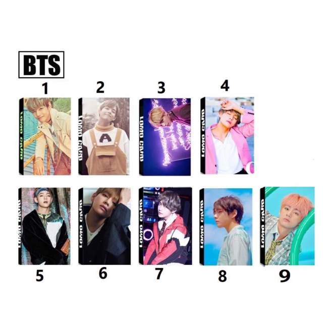 (9 mẫu) Lomo V BTS 30 tấm