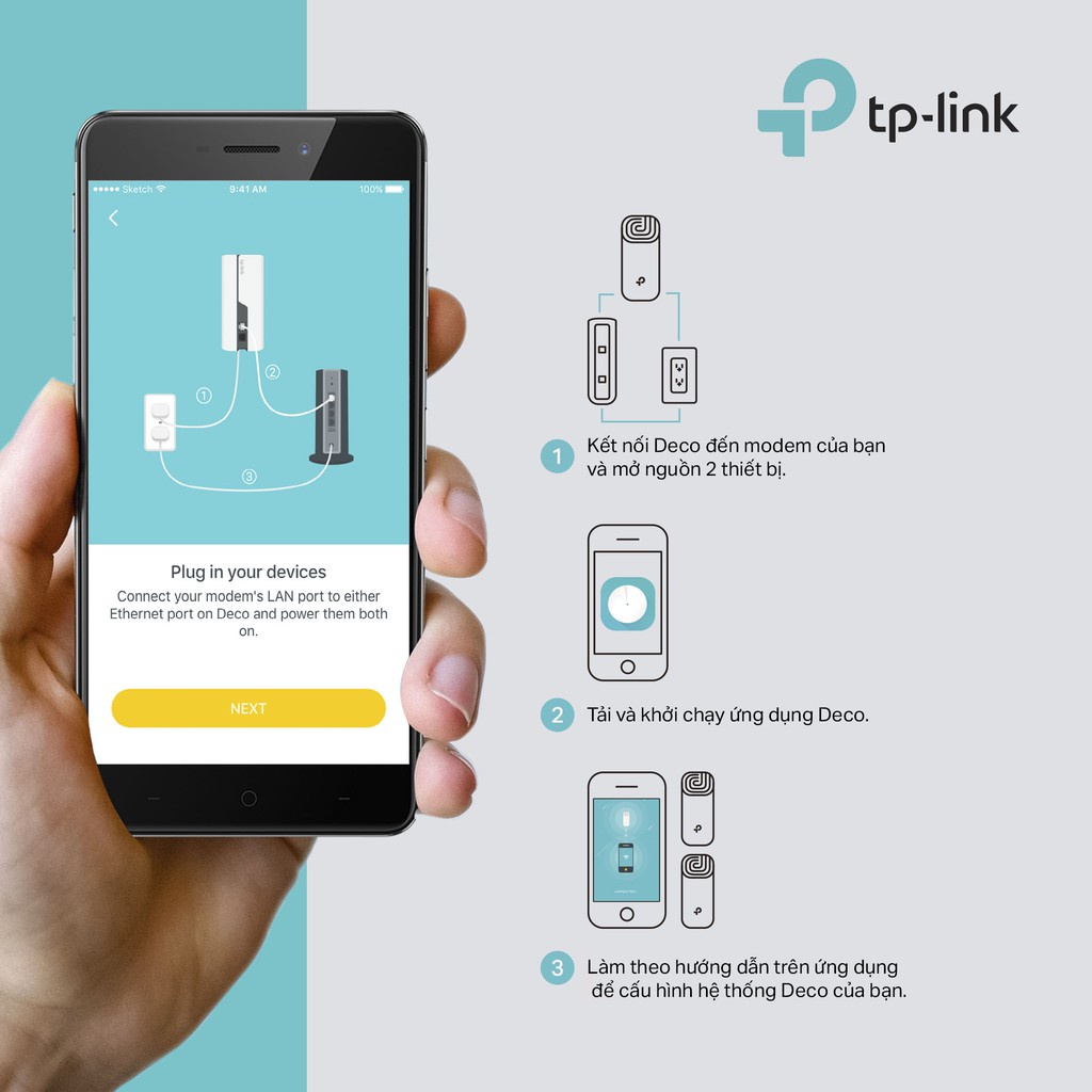 Hệ Thống Wifi Mesh TP-Link Deco M4 (1 - 2 - 3 Pack) Chuẩn AC 1200Mbps - TRANGIATELECOM
