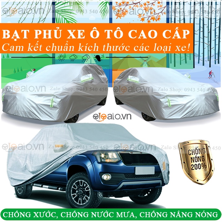 Bạt Che Phủ Xe Ô Tô Cao Cấp 3 Lớp Chống Nắng Nóng Chống Nước Chống xước | OTOALO