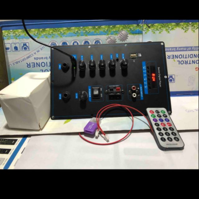 _Mạch loa kéo 300W to có usb dùng hai mic