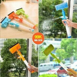 Cây lau kính đa năng kèm bình xịt