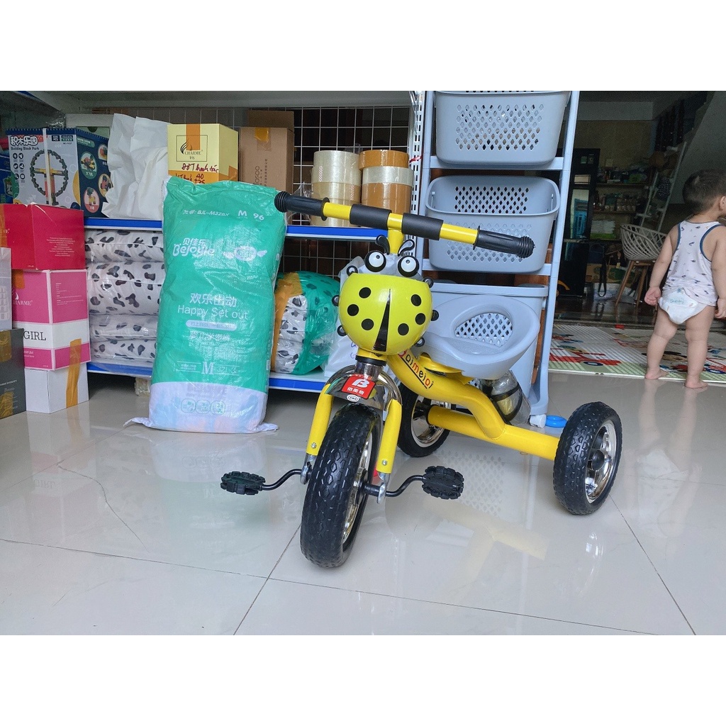[Free Ship] Xe đạp trẻ em, xe đạp 3 bánh con bọ có bình nước dành cho bé từ khoảng 2 đến 5 tuổi