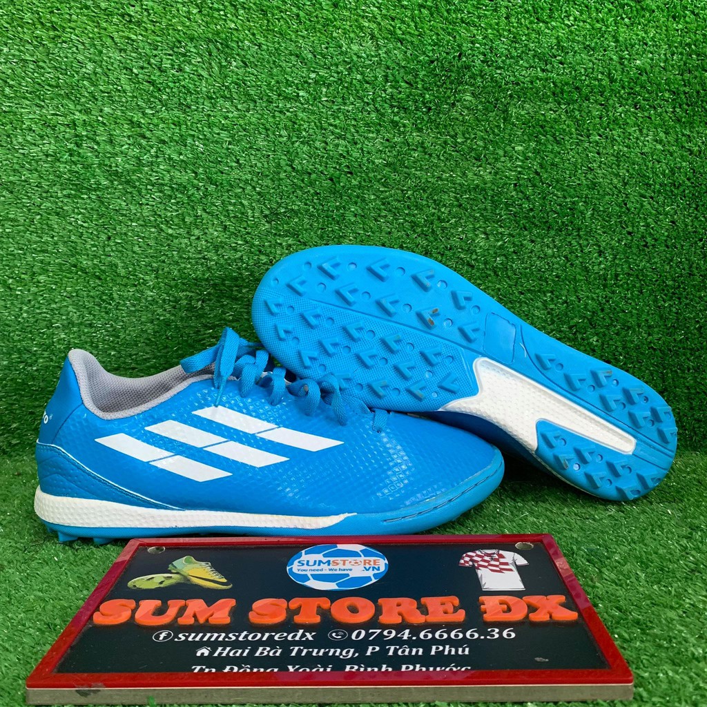 Giày Đá Bóng Thể Thao Winbro 3 Sọc Xanh Dương- Giày Đá Banh Đẹp và Bền- Đã Khâu Mũi_ Tặng Vớ