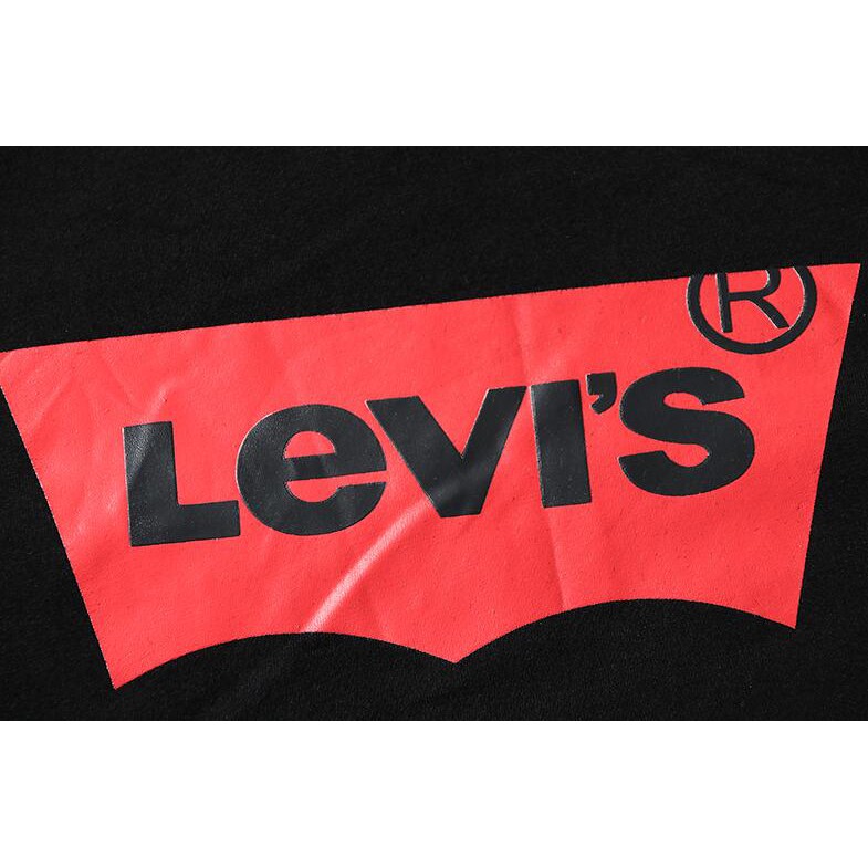 Áo thun cotton ngắn tay in chữ Levi 'S thời trang cho nam và nữ
