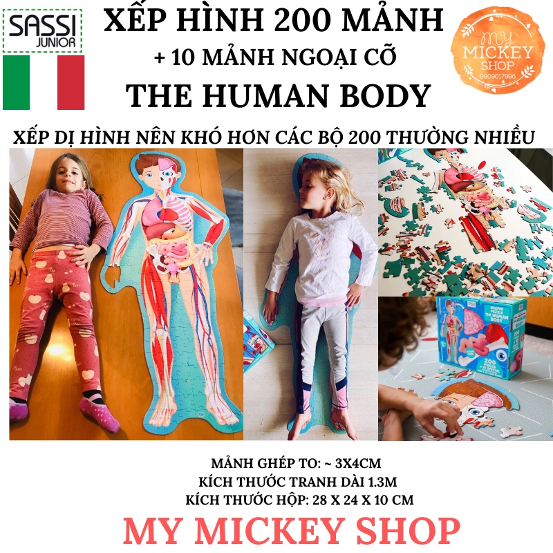 Bộ xếp hình Sasssi Junior 200 mảnh chính hãng 6 chủ đề cho bé từ 5 6 7 8 tuổi My Mickey Shop