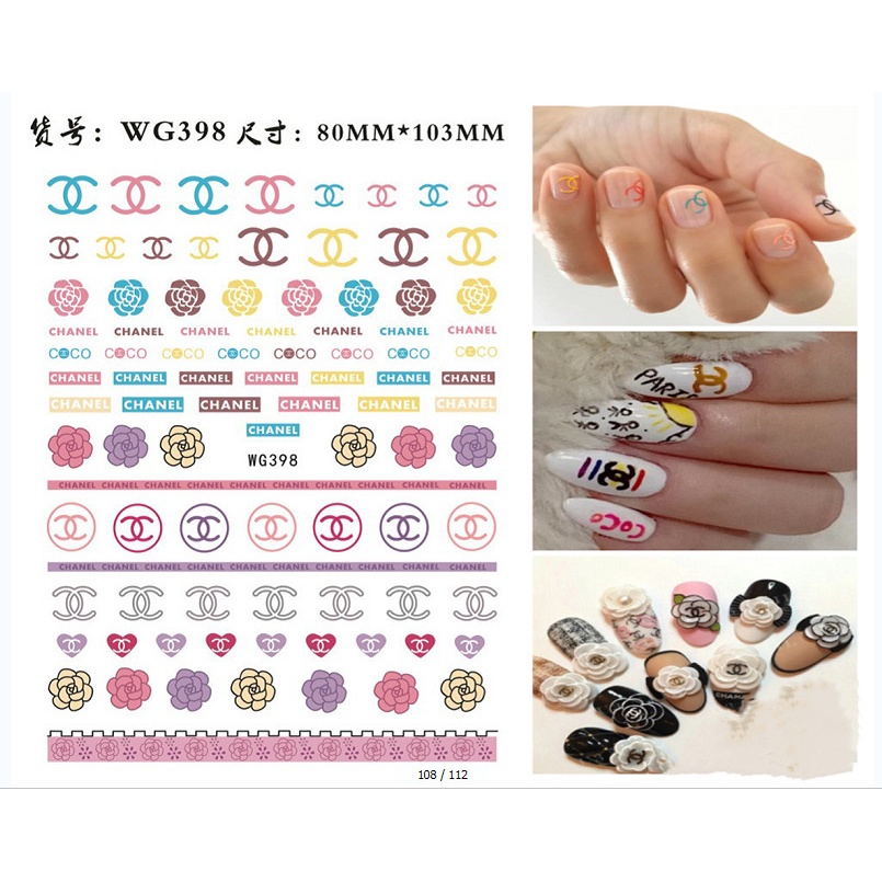 Sticker nail thương hiệu trang trí móng nail