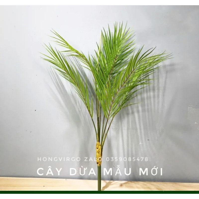 🌴 Cây Dừa Giả Cảnh Trang Trí Cao 90cm 1 cành 11 lá