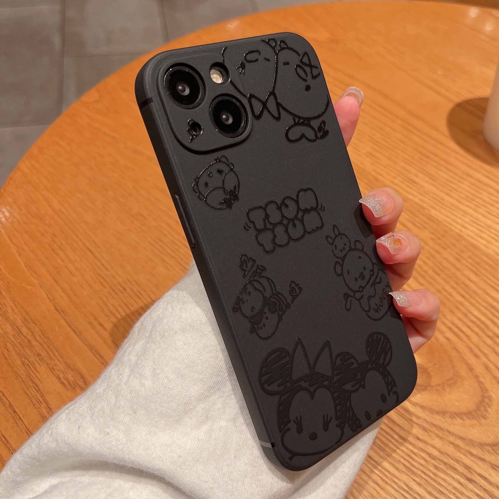 Ốp Điện Thoại TPU Mềm In Hình Gấu Hoạt Hình Dễ Thương Cho iPhone 13pro max 12pro X XS XR XSMAX 7 8 Plus