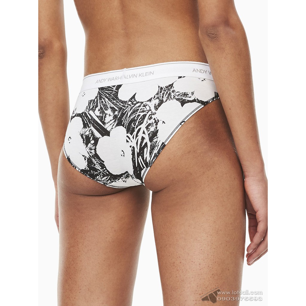 [AUT.] Quần lót nữ Calvin Klein QF5322 Andy Warhol Printed Bikini Flowers White