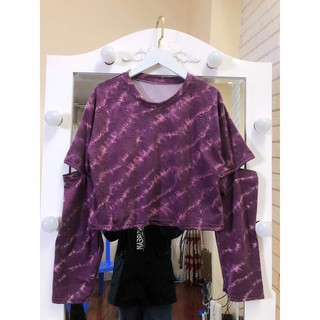[CÓ ẢNH THẬT] Áo Croptop Loang Hở Tay- LOLIPOP