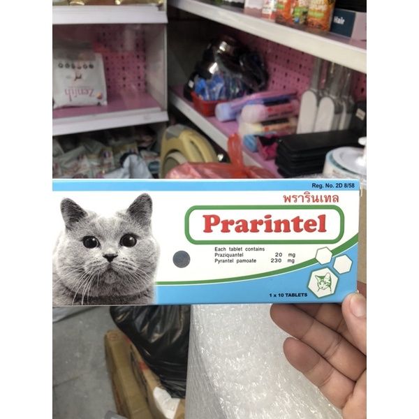 1 vuên prarintel thái lan  xổ giun tròn giun dẹt cho chó mèo
