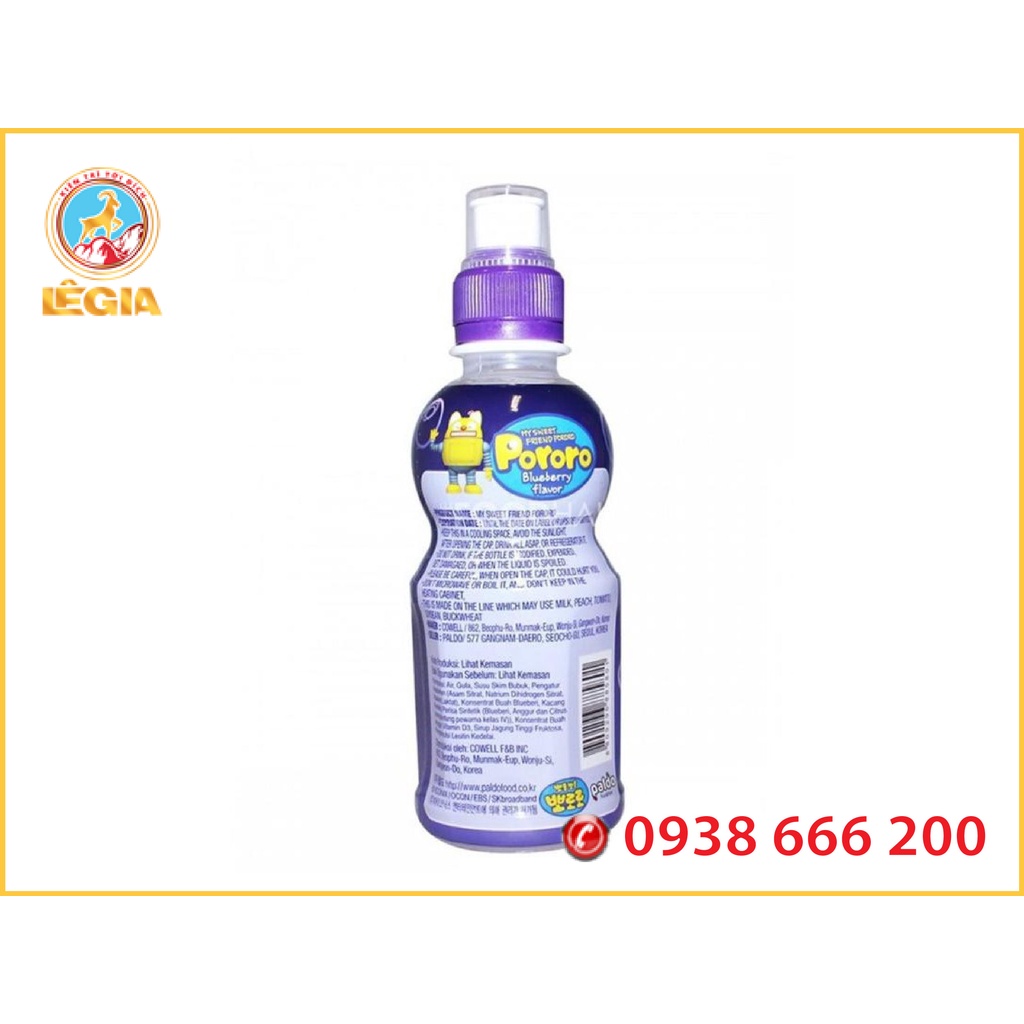 NƯỚC TRÁI CÂY PORORO VỊ VIỆT QUẤT 235ML