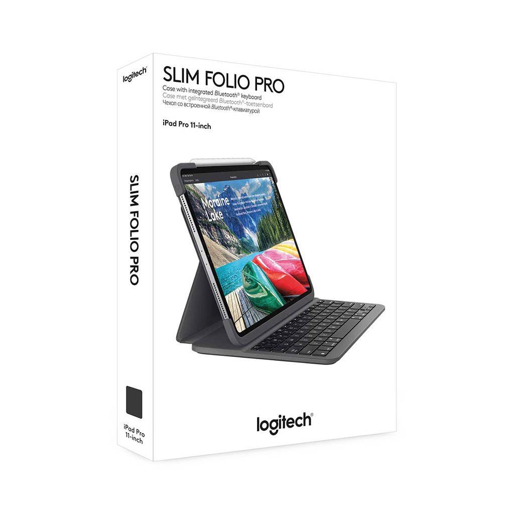 Bao da kèm bàn phím Logitech Slim Folio Pro 11inch và 12.9inch (2018) - Đèn sáng & kết nối Bluetooth | BigBuy360 - bigbuy360.vn