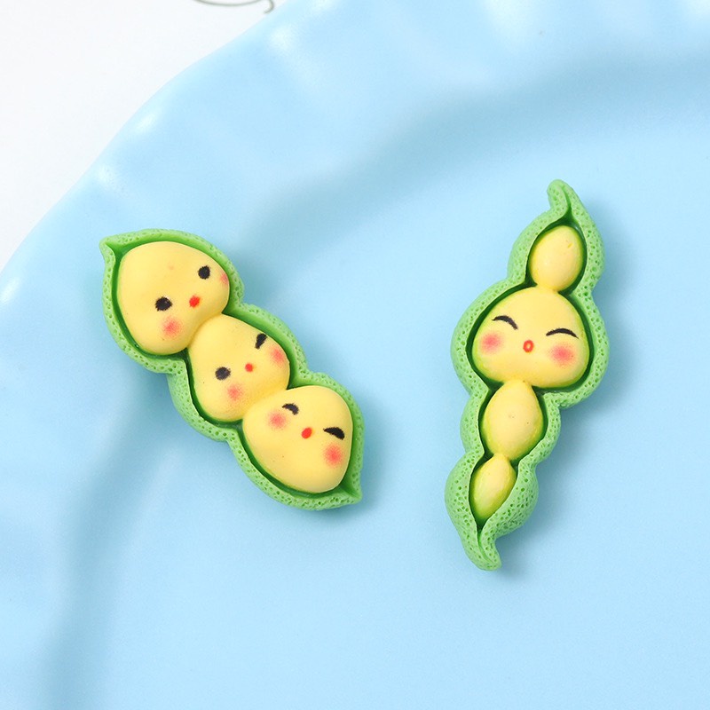 C199 - Charm slime/ Dụng Cụ Trang Trí [Ko Keo &amp; Nút] Bé Đậu Nành Siêu Dễ Thương