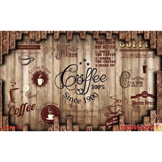 TRANH DÁN TƯỜNG 3D COFFE, TRÀ SỮA, CÀ PHÊ
