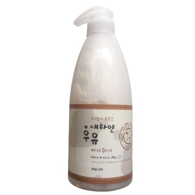 Sữa tắm trắng Welcos White Milk Body Wash 750ml Nhập Khẩu Hàn Quốc