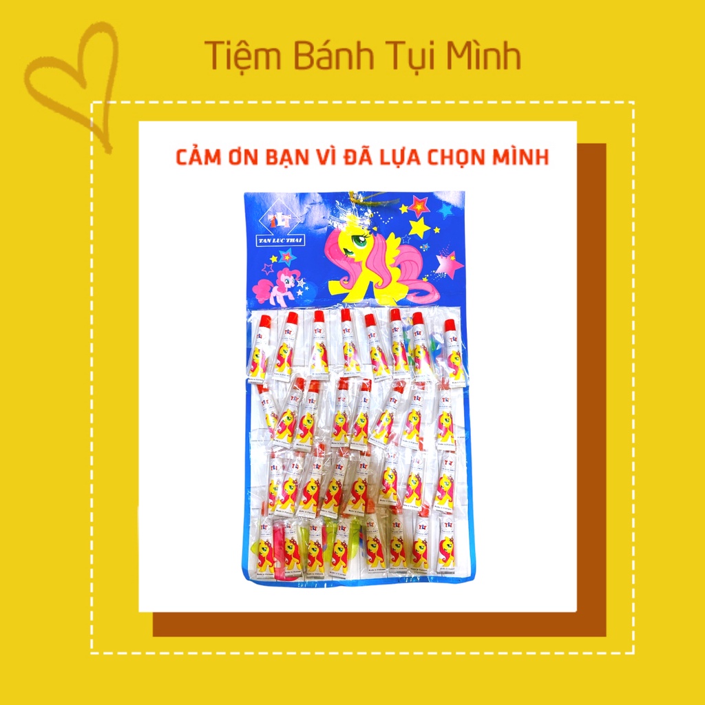 Keo thổi bong bóng (1 vỉ - 32 tuýp) (đồ chơi không được ăn)( mẫu có thể thay đổi theo từng lô hàng)