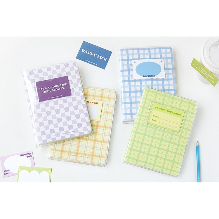 Sổ tay Note For cơ bản ô vuông Fragmented Love thay bìa màu pastel 160 trang | BNS044