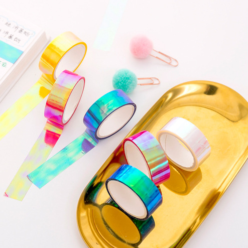 Cuộn Băng Keo Dán Màu Cầu Vồng Trang Trí Sổ Tay