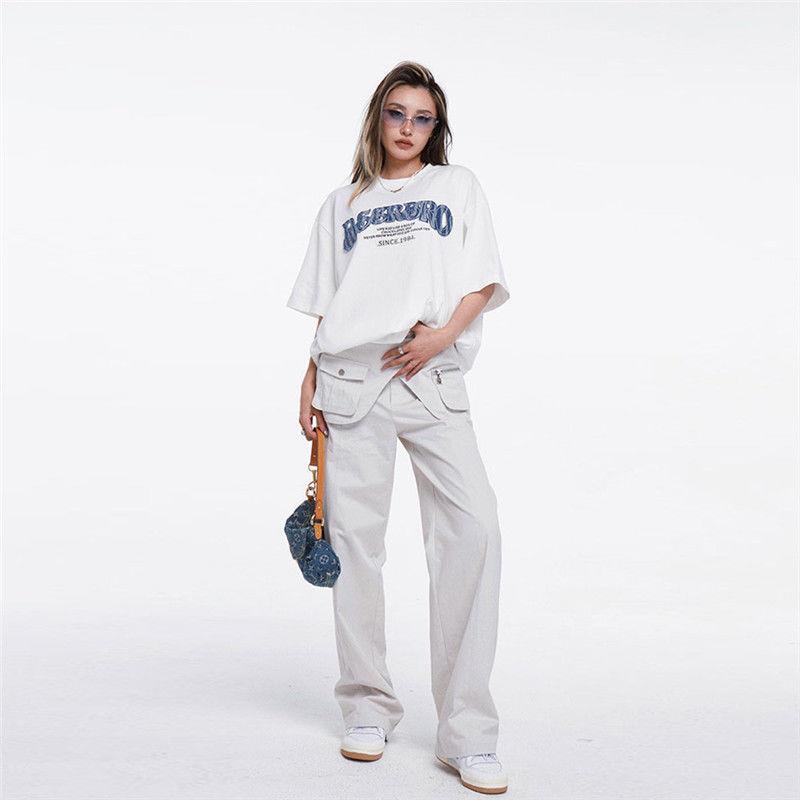 Quần Dài Dáng Suông Phong Cách Đường Phố Retro Mỹ Thiết Kế Mới Mùa Hè Có Thể Tháo Rời Cho Nữ