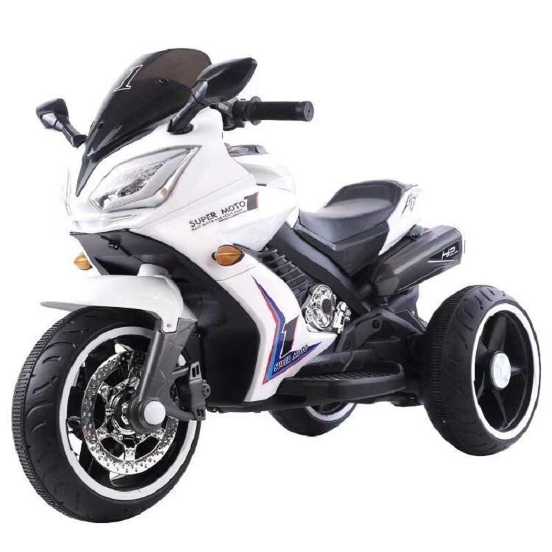Xe máy điện 3 bánh SUPER MOTO 6699 moto đồ chơi cho bé vận động ngoài trời (Đỏ-Trắng-Xanh)