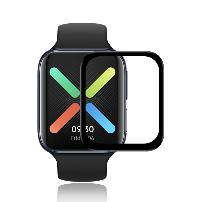 Kính cường lực 3D cong 41mm-46mm bảo vệ màn hình đồng hồ Oppo Watch 2 / 1