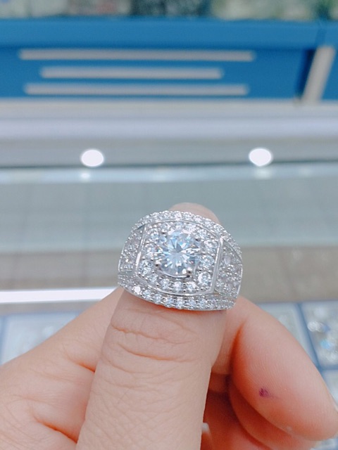 Nhẫn nam đồng giá bạc thật mạ vàng trắng cực đẹp bạc thái đai đồng hồ