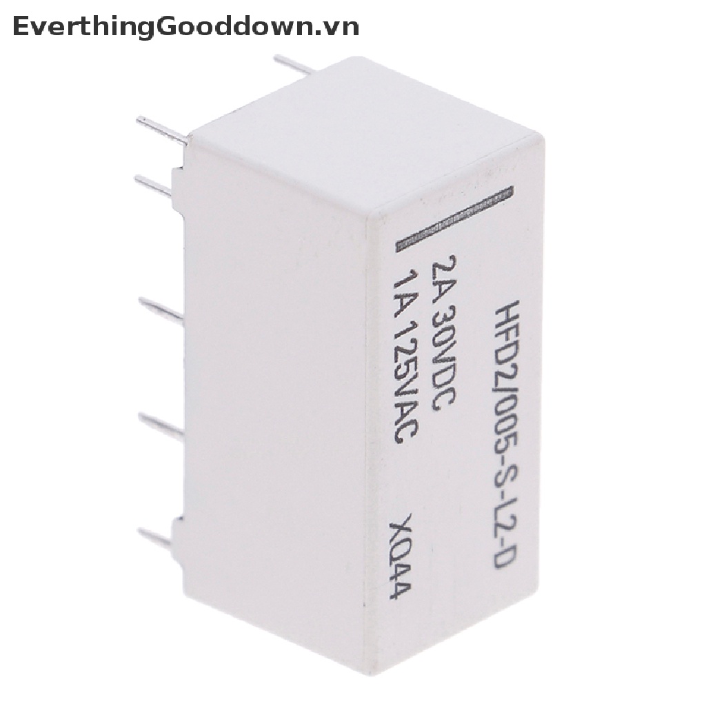 Rơ Le Chốt Khóa Dây Điện 5V DPDT 30VDC 2A 1A 125VAC HFD2 / 005-S-L2-D