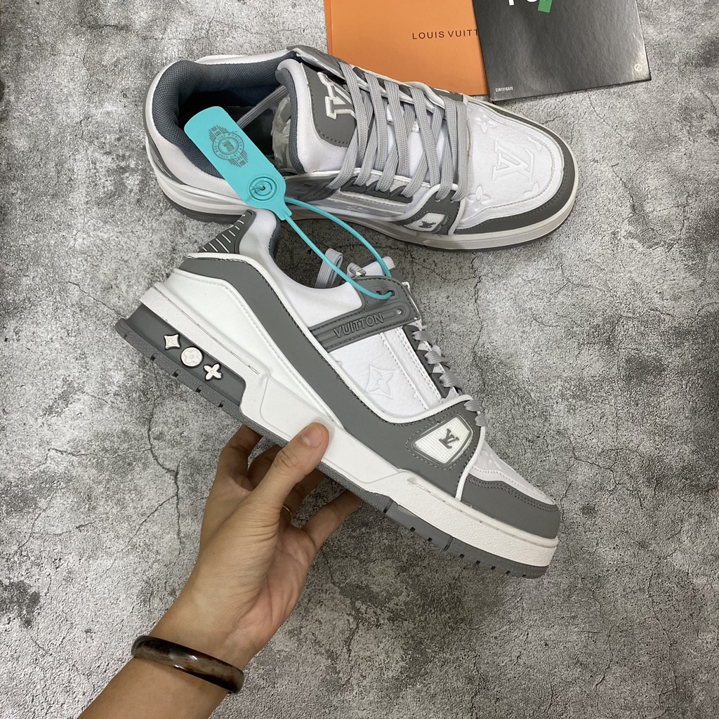 GIÀY LV TRAINER GREY XÁM FULL BOX CAO CẤP