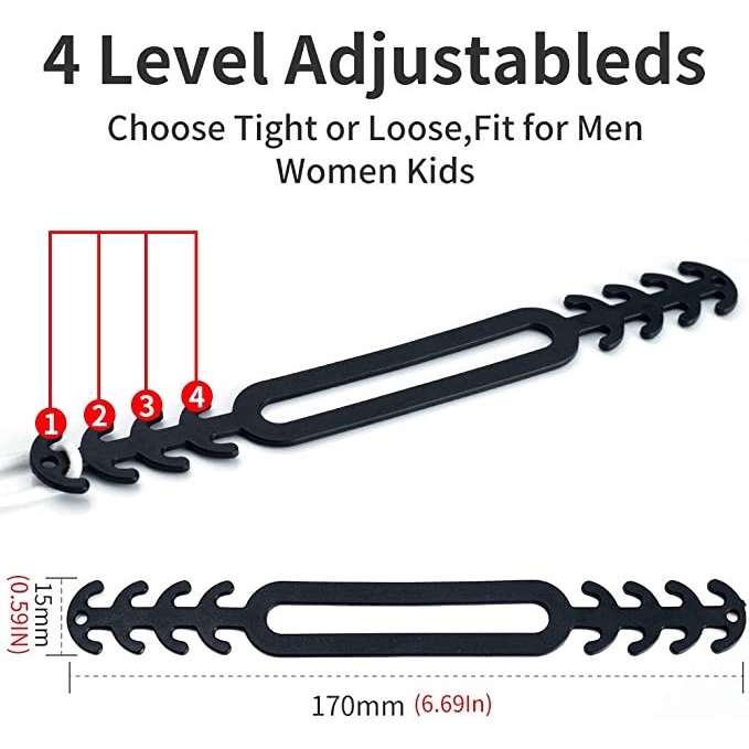 Đai Silicone Nối Dài Dây Đeo Khẩu Trang 4 Mức Tốc Độ Chống Trượt / Giảm Áp Lực Cho Người Lớn