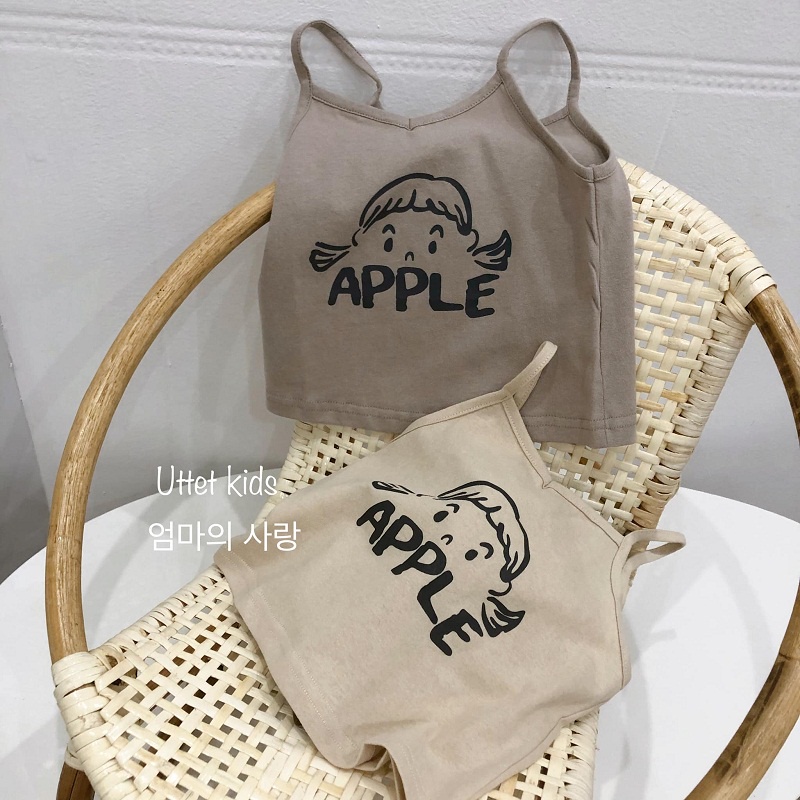 [Ảnh thật] ÁO HAI DÂY HÌNH APPLE DÀNH CHO BÉ GÁI TỪ 1 ĐẾN 5 TUỔI